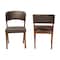 Baxton Studio Mid-Century Dark Walnut Wood Grey Faux Leather Dining Chairs 115-6137 - alternate 3